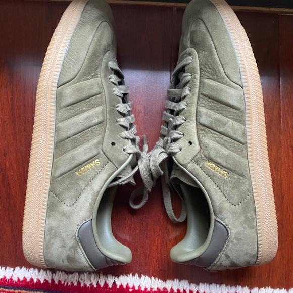 adidas Samba Shoes in Olive and Gum - Picture 11 of 16